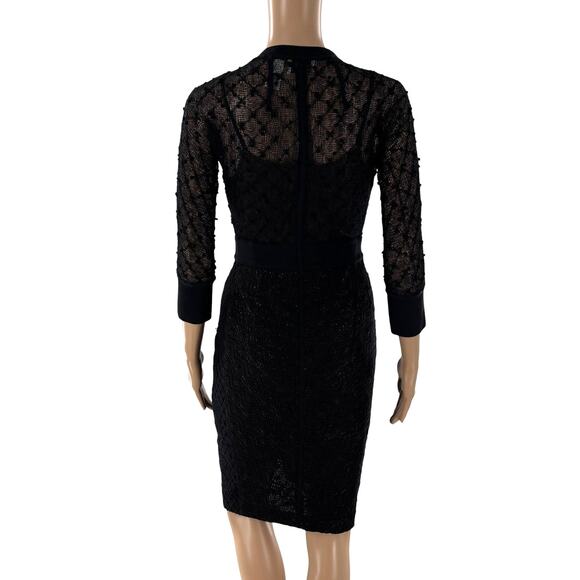 Beguile by Byron Lars Black Mona Button Down Pencil Dress - Picture 9 of 11